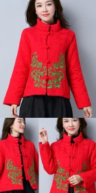 Trendy Ethnic Cotton Linen Embroidery Jacket (RM)