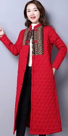 Trendy Ethnic Cotton Linen Wadded Coat (RM)