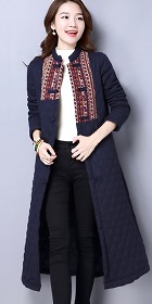 Trendy Ethnic Cotton Linen Wadded Coat (RM)