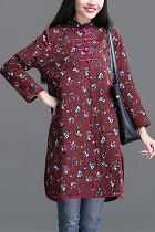 Trendy Ethnic Cotton Wadded Coat (RM)