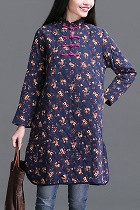 Trendy Ethnic Cotton Wadded Coat (RM)