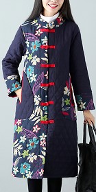 Trendy Ethnic Cotton Linen Wadded Coat (RM)