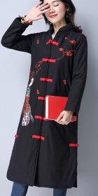 Trendy Ethnic Embroidery Wadded Coat (RM)
