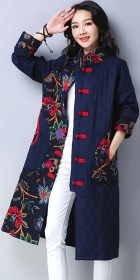 Trendy Ethnic Cotton Linen Wadded Coat (RM)