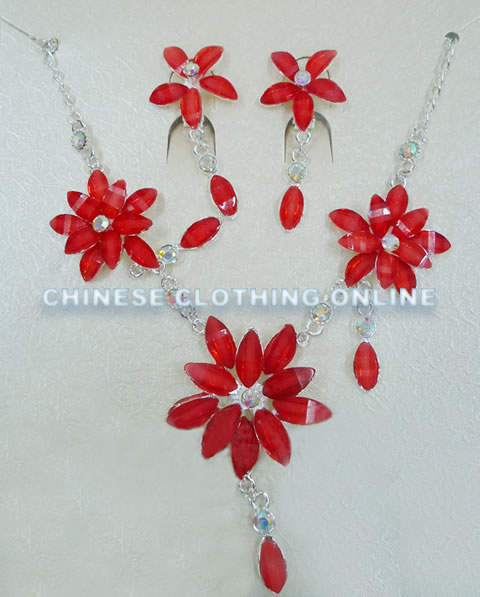 Necklace and Earrings Set (Multicolor)