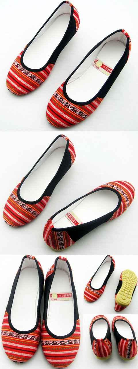 Ethnic Embroidery Low Heal Shoes (RM)