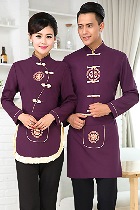 Mandarin Style Restaurant Uniform-Top (Purple)