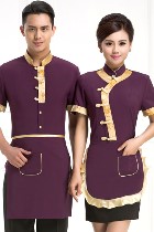 Mandarin Style Restaurant Uniform-Top (Purple)
