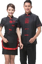 Mandarin Style Restaurant Uniform-Top (Black)
