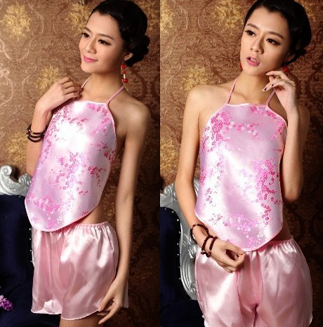 Silky Brocade Halter Top (RM)