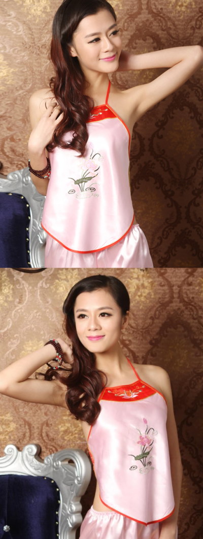 Floral Embroidery Halter Top (RM)