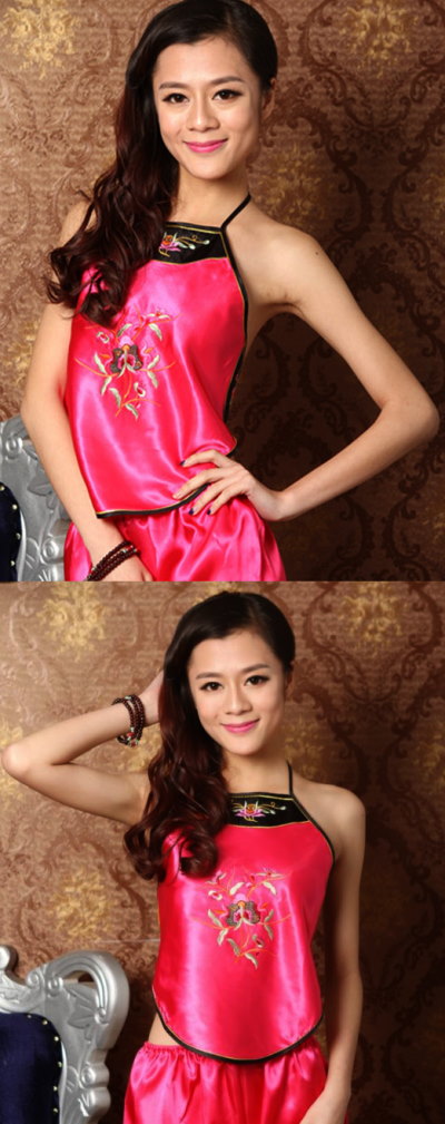 Floral Embroidery Halter Top (RM)