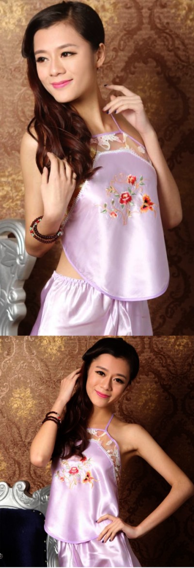 Floral Embroidery Halter Top (RM)