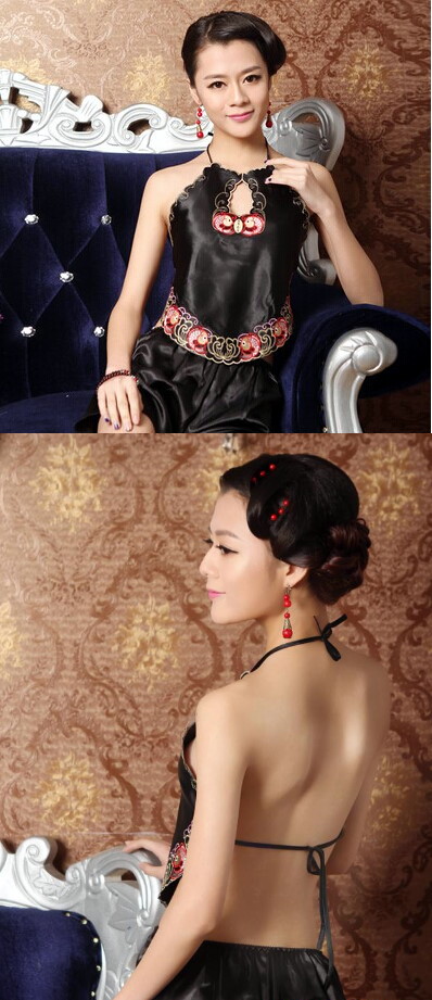 Fish Embroidery Halter Top (RM)