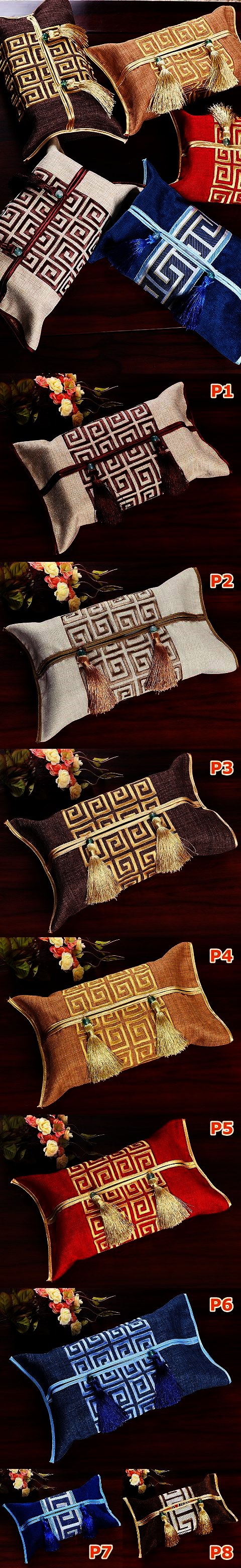 Chinese Ethnic Pattern Embroidery Tissue Cover