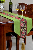 Chinese Ethnic Embroidery Linen Cotton Table Runner (RM)