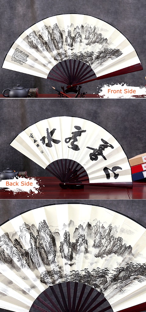 Tradition Painted Folding Fan