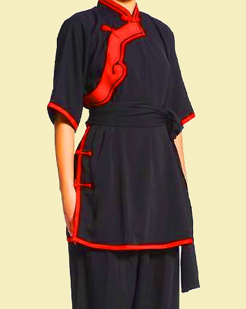 Women Inclined-lapel Ruyi Applique Kung Fu Blouse (CM)