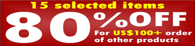 Click HERE for details of 80% OFF products